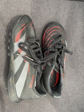 adidas Black and Red Predator Soccer Cleats